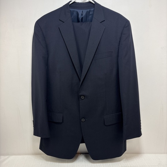 Michael Kors Other - Michael Kors Mens Navy Pinstripe 2 Piece Suit Wool Size 42L Pants 34x32